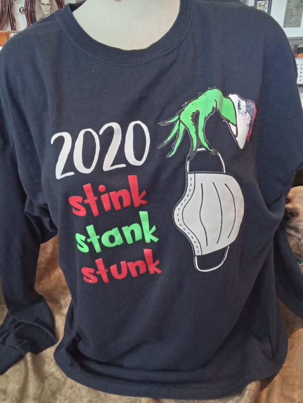 #656 2020 Stink Stank Stunk Kids Long-Sleeve Shirt - Black